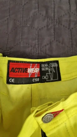 Neon gul arbetsshorts C58 med reflex