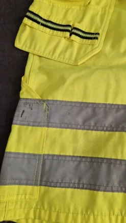 Neon gul arbetsshorts C58 med reflex
