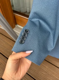 Niebieska marynarka męska nowa na okazję elegancka Mcneal viscose rozmiar M