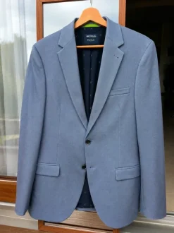 Niebieska marynarka męska nowa na okazję elegancka Mcneal viscose rozmiar M