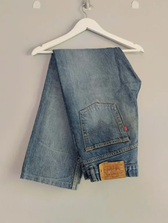 Niebieskie Vintage Spodnie Levi's 501 Straight