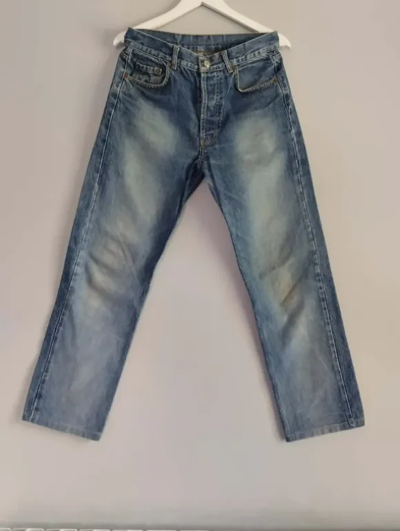 Niebieskie Vintage Spodnie Levi's 501 Straight