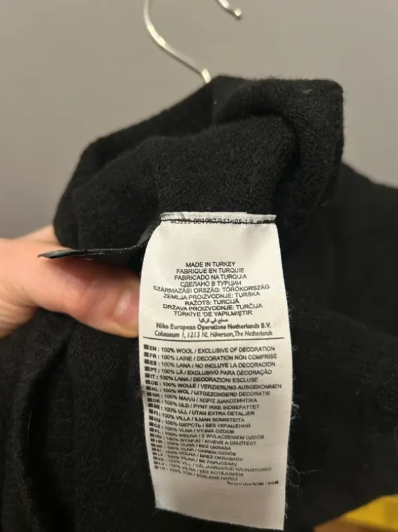 Nike Golf kamizelka wełniana Woolmark czarna vintage