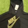 Nike Sportswear Crop Top Hoodie Czarna Neon Logo Rozmiar L