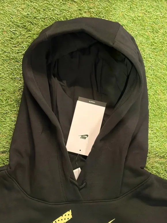 Nike Sportswear Crop Top Hoodie Czarna Neon Logo Rozmiar L