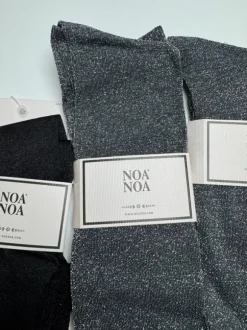 Noa Noa knæ høje strømper ny med mærke på glimmer - sort - grå
