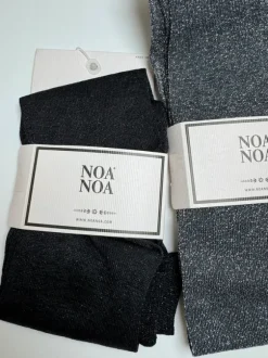 Noa Noa knæ høje strømper ny med mærke på glimmer - sort - grå