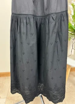 Nowa czarna spódnica maxi boho haftowana bawełna Lapa rozmiar XL