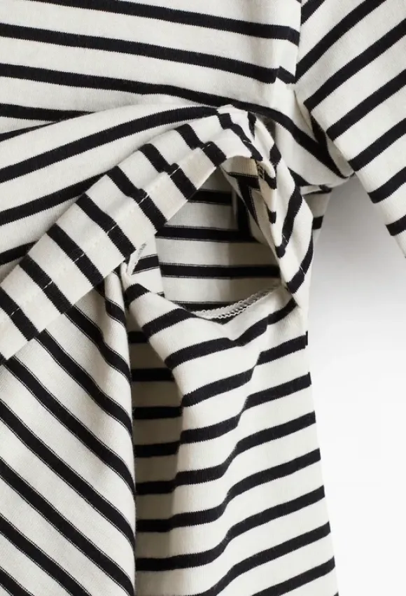 NOWE 2 koszulki do karmienia H&M czarna i biała w paski | Vinted