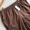 Nowe brązowe spodnie na gumce szeroka nogawka bawełna plus size 4XL/48