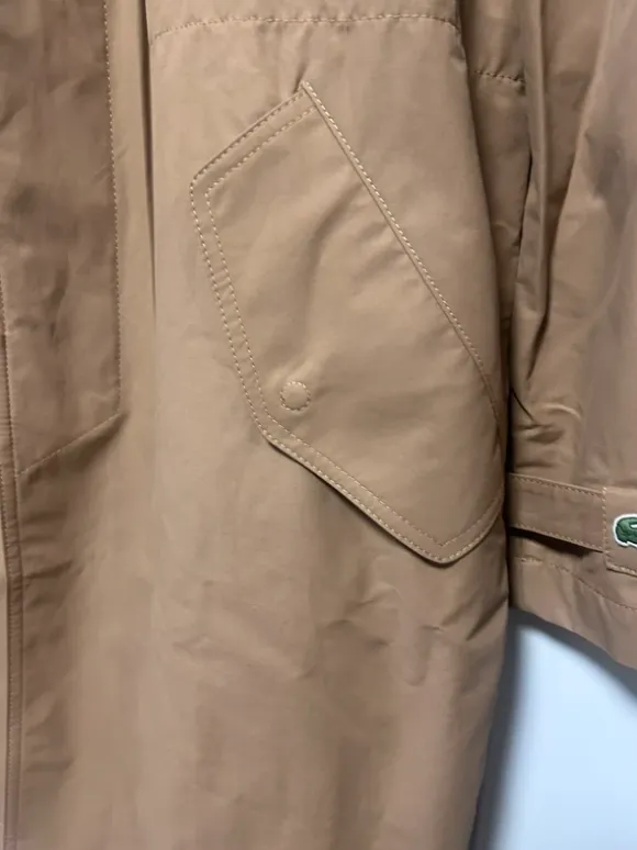 Nowy bawełniany Piękny brązowy płaszcz unisex oversize Lacoste / BH3046 !M!