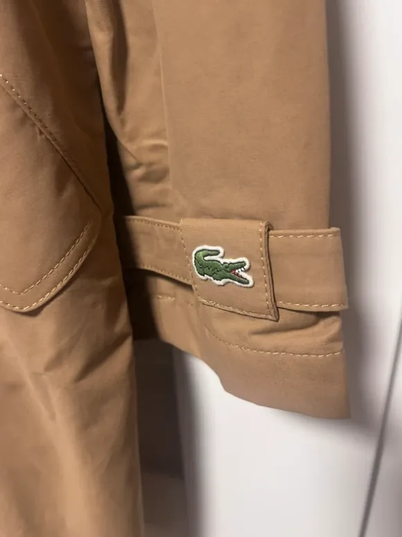 Nowy bawełniany Piękny brązowy płaszcz unisex oversize Lacoste / BH3046 !M!