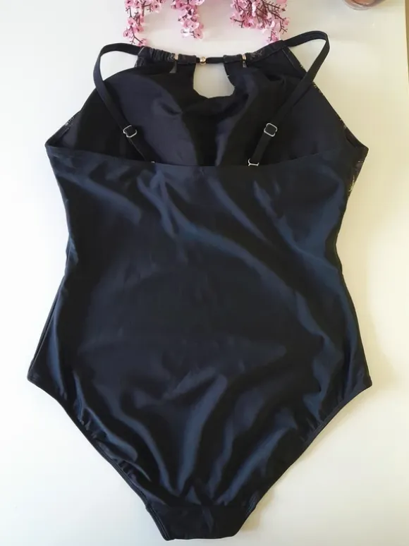 Nowy kostium kąpielowy Bonprix 50 5XL modelujący czarny