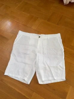 Nya vita linneshorts