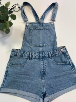 Ogrodniczki jeansowe Cropp vintage denim short overalls Y2K S/36