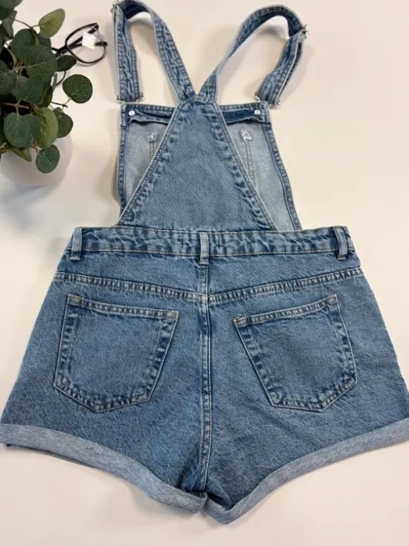 Ogrodniczki jeansowe Cropp vintage denim short overalls Y2K S/36
