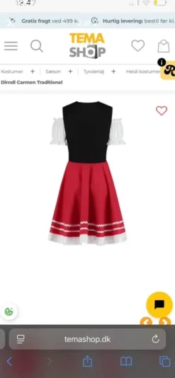 Oktober kjole - tyroler kjole - Heidi kostume