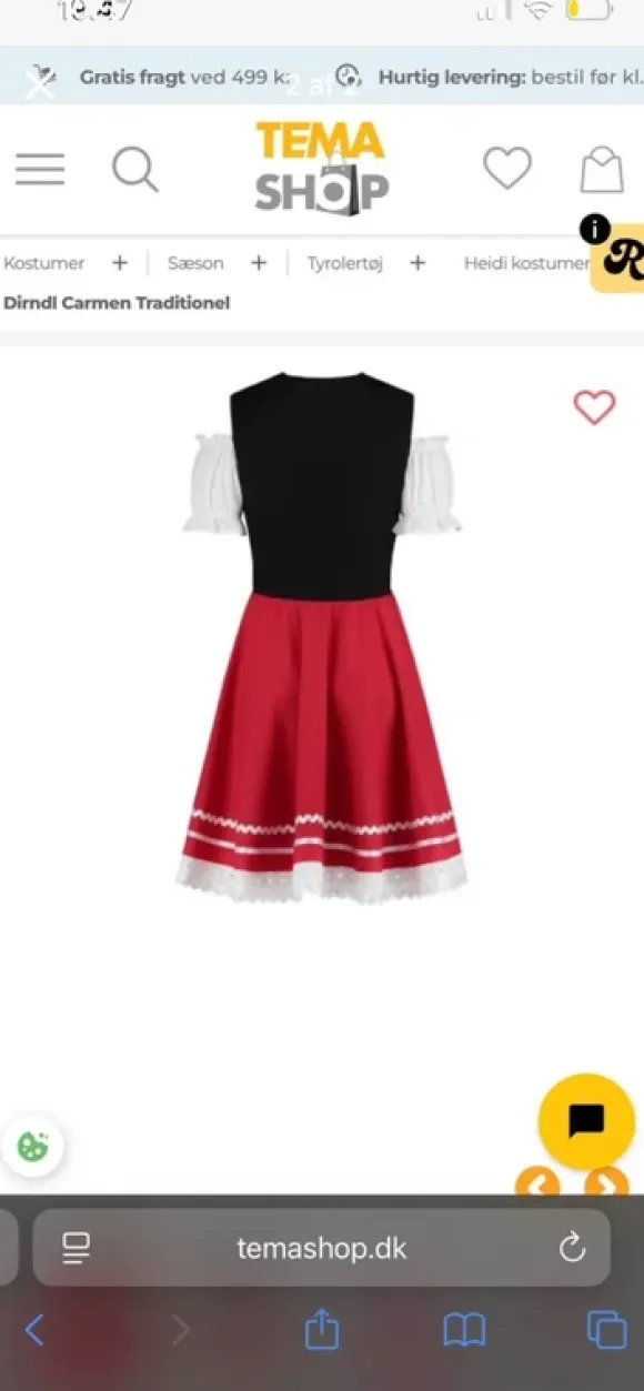 Oktober kjole - tyroler kjole - Heidi kostume