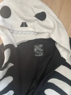 Onesie szkielet ciepła piżama jednoczęściowa