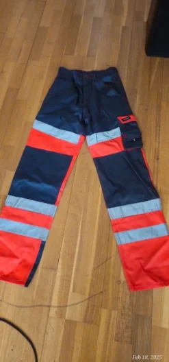 Orange high visibility work pants