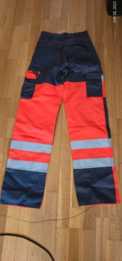 Orange high visibility work pants