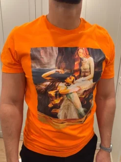 Orange T-shirt storlek L