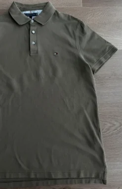 Oryginalna koszulka polo Tommy Hilfiger – Rozmiar L – Khaki / Oliwkowa