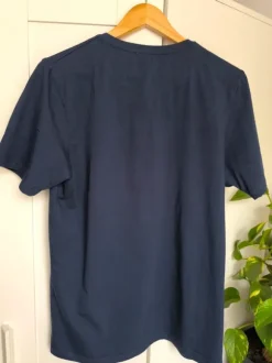 Palm Angels Granatowy T-shirt Wypukłe Logo 3D Bawełna