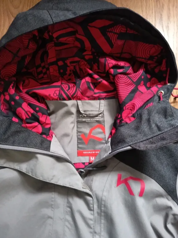 Płaszczyk Kari Traa szary z różem rozmiar m