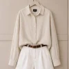 Piękna beżowa koszula slim fit H&M rozmiar M len bawełna linen stan bardzo dobry idealna na lato