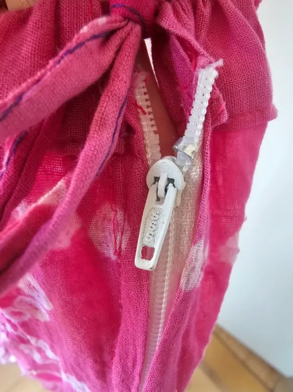 Pink boho gulvlang nederdel fra Bali