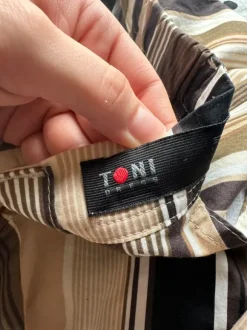 Pinstriped low waisted pants