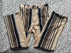 Pinstriped low waisted pants