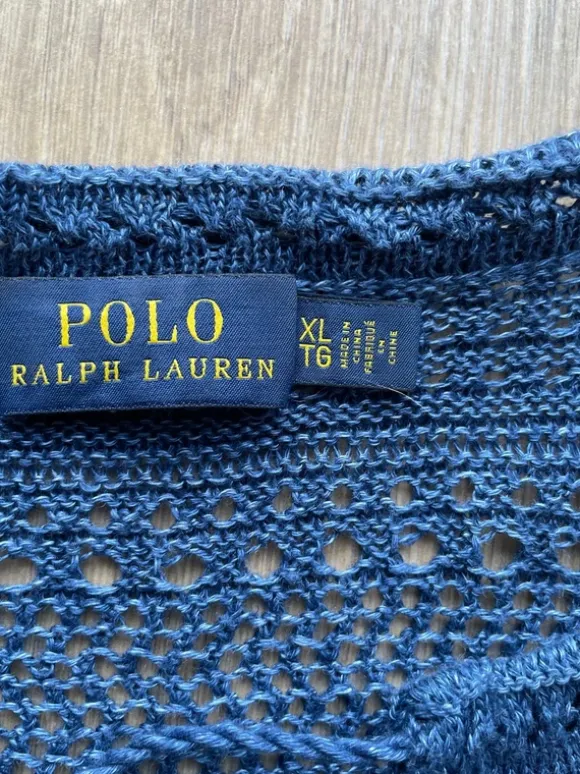Polo Ralph Lauren tunika Italian Knit Fringe Tunic Swim Cover Linen Boho