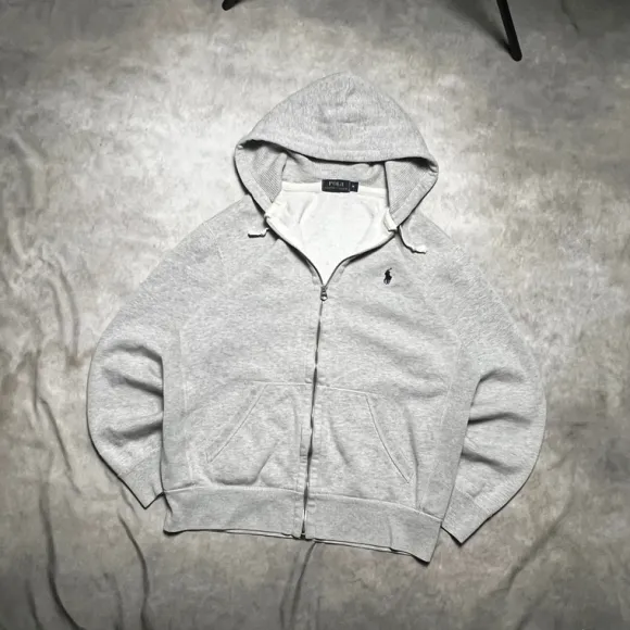 Polo Ralph Lauren Zip Up Hoodie Grey Bluza rozpinana Ralph Lauren trendy aesthetic pinterest