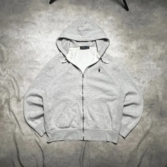 Polo Ralph Lauren Zip Up Hoodie Grey Bluza rozpinana Ralph Lauren trendy aesthetic pinterest