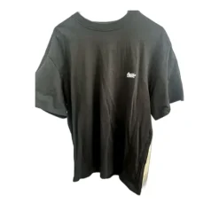 Pull&Bear STWD czarny T-shirt boxy logo przód tył M