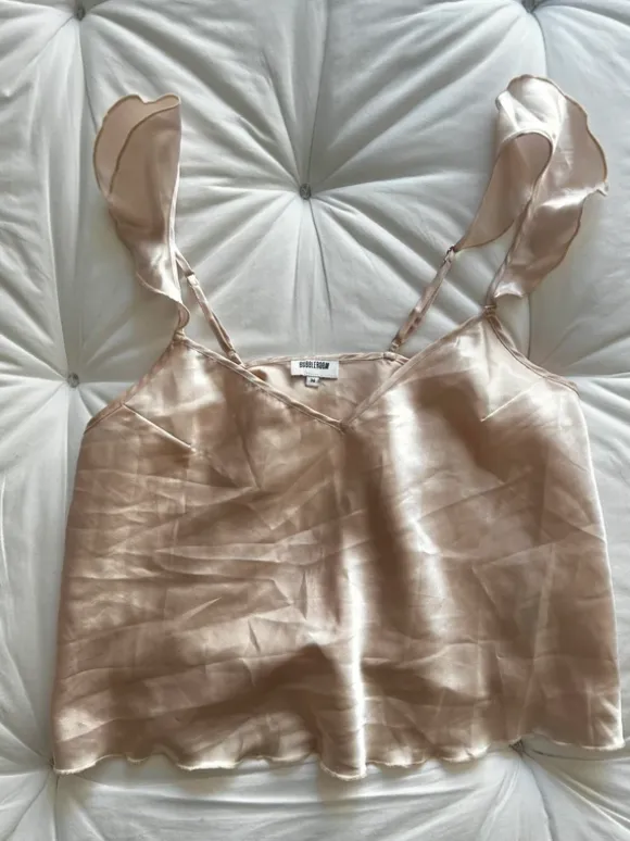 Pyjamas set ljusrosa volang