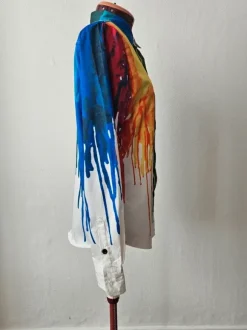 Rainbow button up