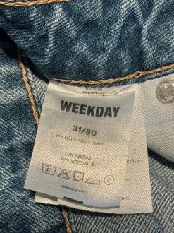 Raka blå jeans