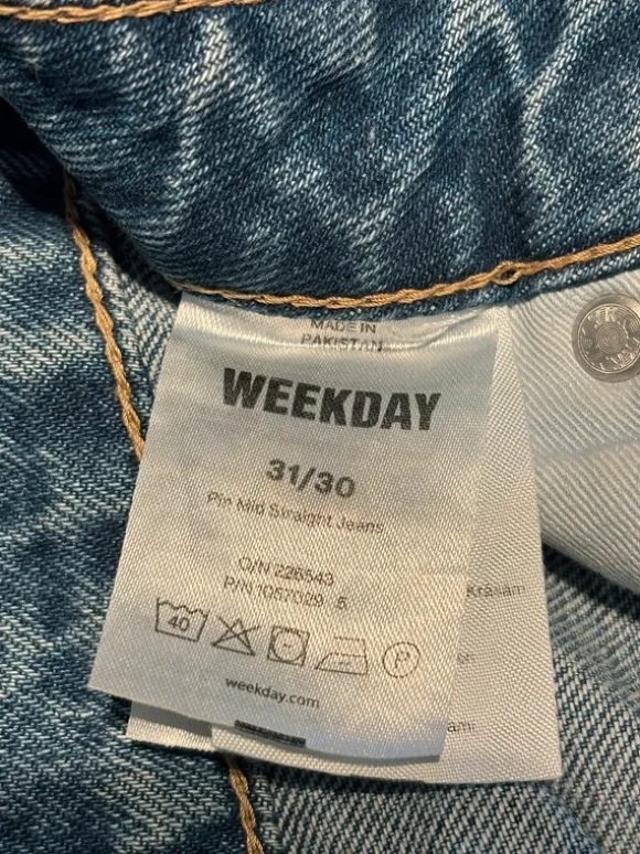 Raka blå jeans