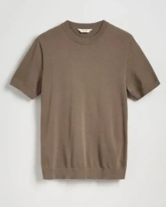 Reserved Koszulka Sweter z krótkim rękawem Bawełna 100% Brązowy M