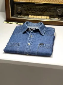 RL1679X koszula Ralph Lauren, jeansowa, w stylu old money, 100% cotton