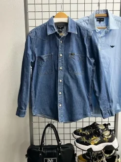 RL1679X koszula Ralph Lauren, jeansowa, w stylu old money, 100% cotton