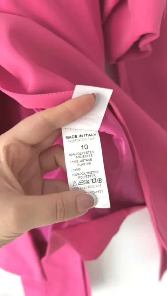 Rosa kostym från Boohoo i strl 38