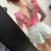 Różowe body w kwiaty 🌺💖