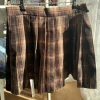 School girl brown tartan skirt j fashion
