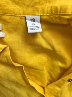 Scotch&Soda / Maison Scotch/ men's shirt in sunny color, linen + cotton, size XL