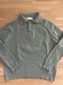 Selected men polo merino wool