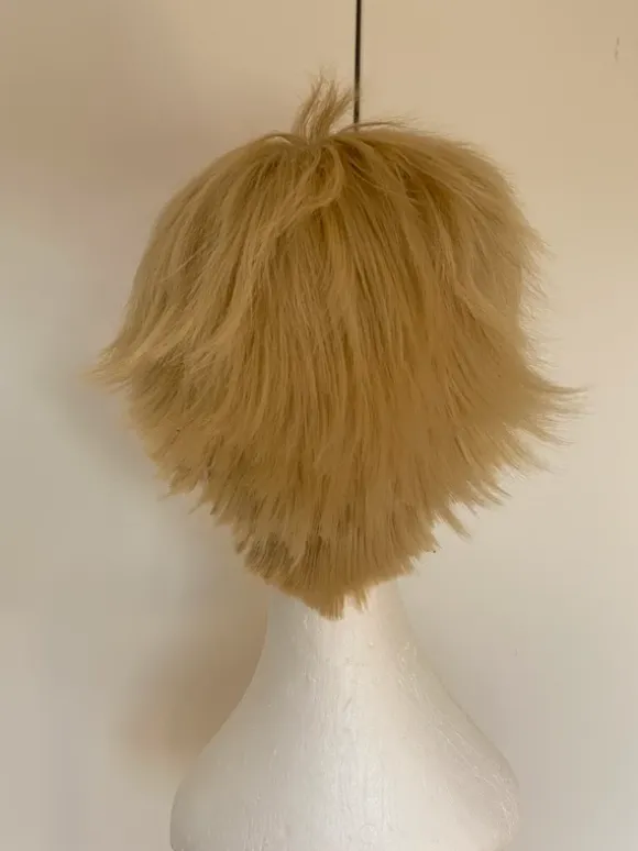 Short blonde wig